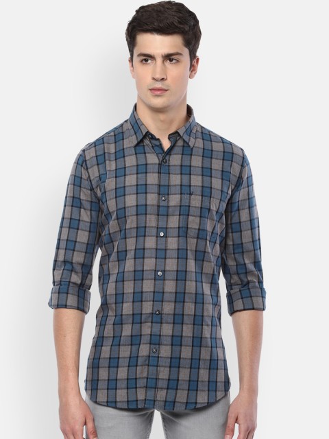 

Van Heusen Sport Men Grey Slim Fit Checked Casual Shirt