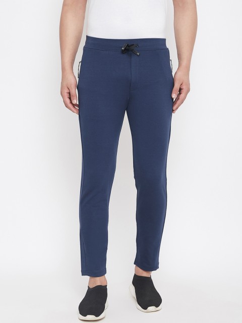 

Okane Men Blue Solid Track Pants