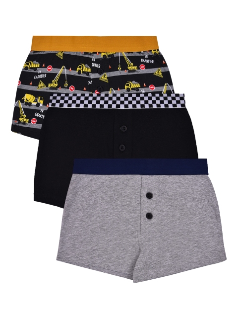 

Charm n Cherish Boys Pack Of 3 Sustainable Boxers, Black