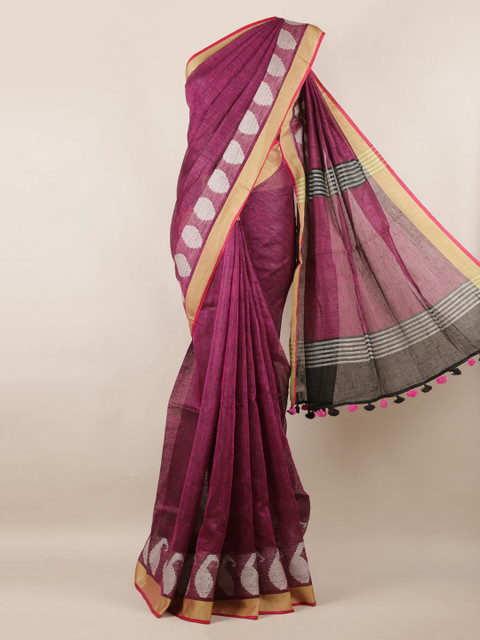 

Pothys Purple Solid Saree