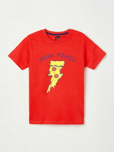 

Fame Forever by Lifestyle Boys Red Printed Round Neck T-shirt
