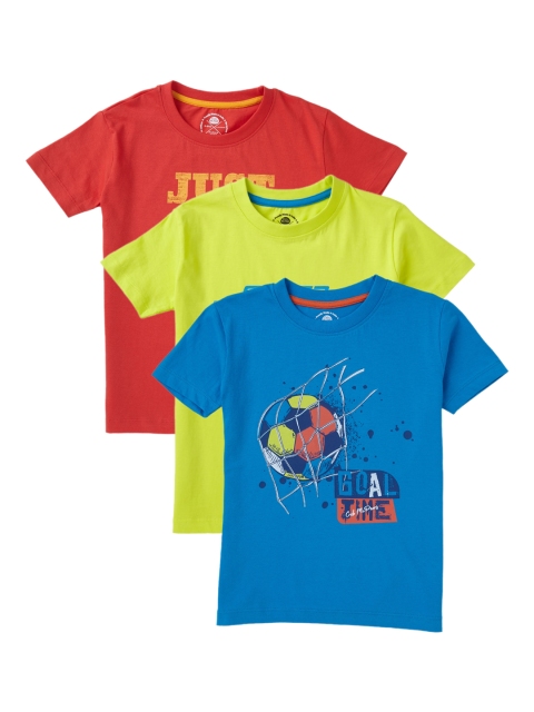 

Cub McPaws Boys Pack of 3 Printed Round Neck T-shirt, Multi
