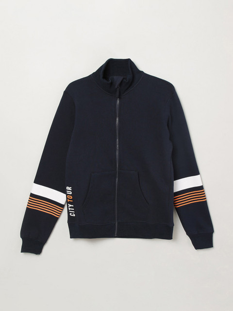 

max Boys Navy Blue Solid Sweatshirt
