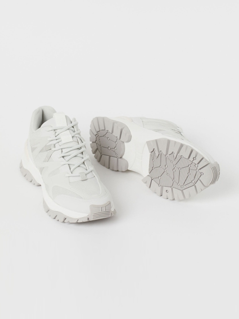

H&M Men White Mesh Trainers