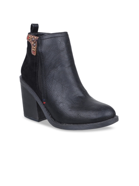 

ELLE Women Black Solid Heeled Boots