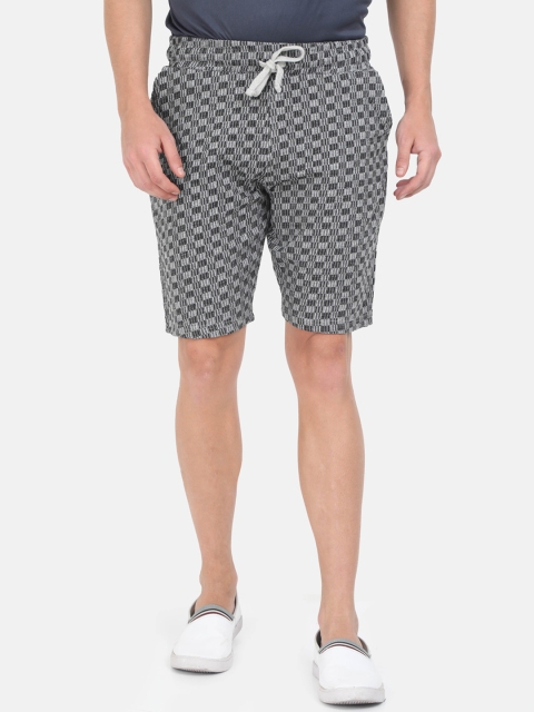 

Masculino Latino Men Grey Checked Regular Fit Regular Shorts