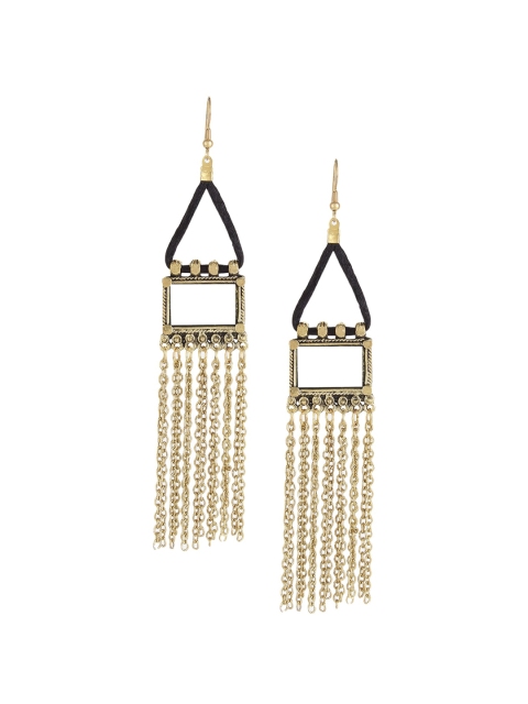 

Mali Fionna Gold-Toned Contemporary Drop Earrings