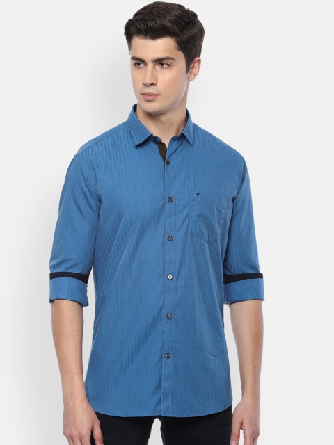 

Van Heusen Sport Men Blue Slim Fit Striped Casual Shirt