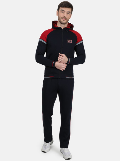 

Monte Carlo Men Black & Maroon Tracksuit