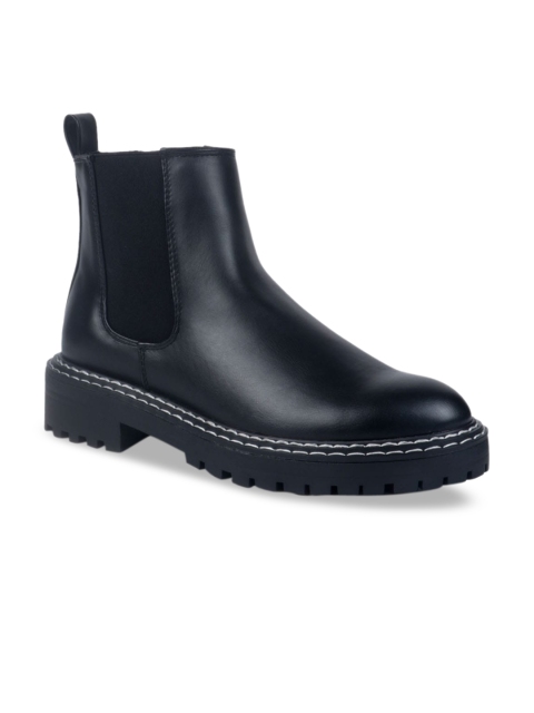 

London Rag Women Black Solid Heeled Boots