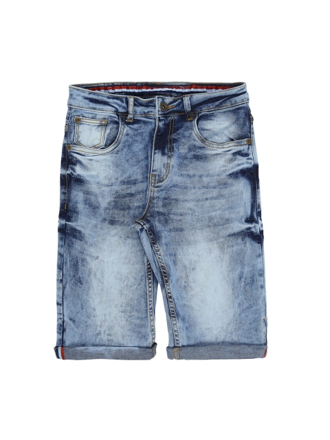 

Pantaloons Junior Boys Blue Washed Regular Fit Denim Shorts