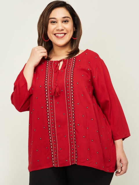 

nexus Women Red Printed Top