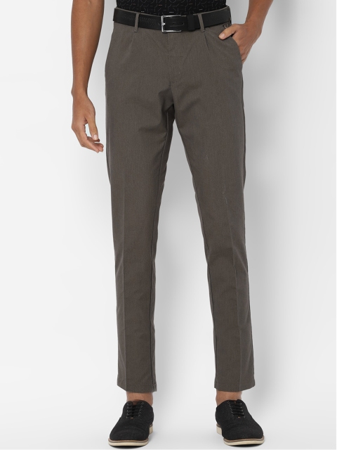 

Allen Solly Men Grey Slim Fit Solid Casual Trousers