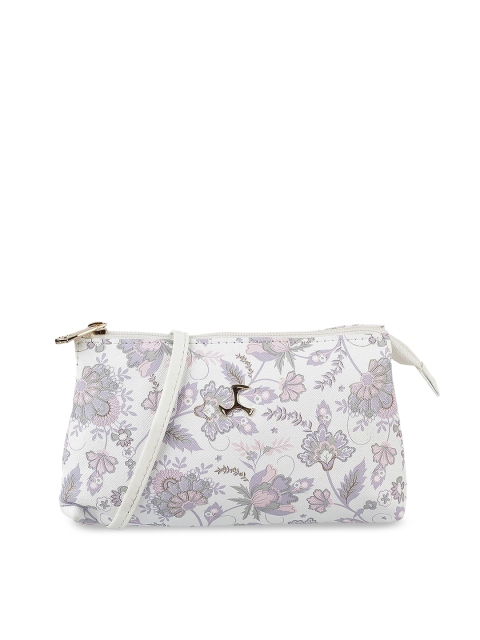 

Mochi White & Pink Printed Clutch