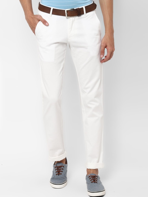

Allen Solly Men White Slim Fit Solid Chinos