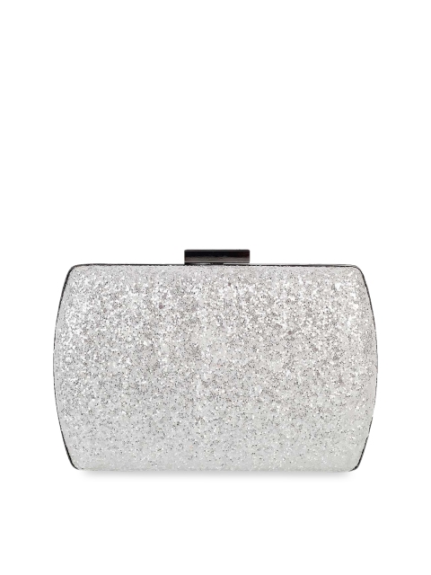 

Metro Silver-Toned Embellished Box Clutch