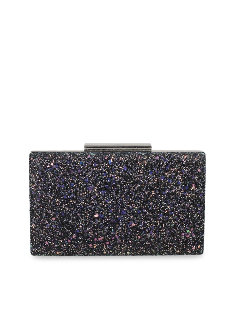 

Metro Black & Blue Embellished Box Clutch