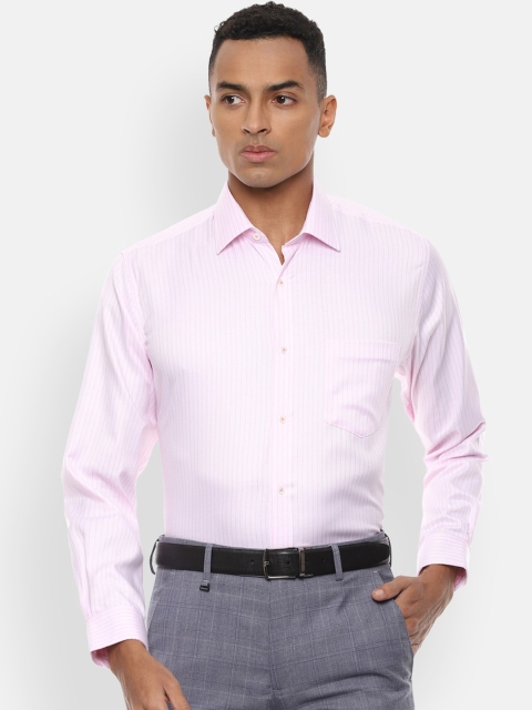 

Van Heusen Men Pink Regular Fit Striped Formal Shirt