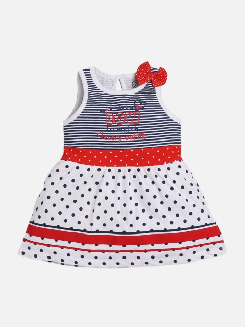 

TAMBOURINE Girls White Printed A-Line Dress