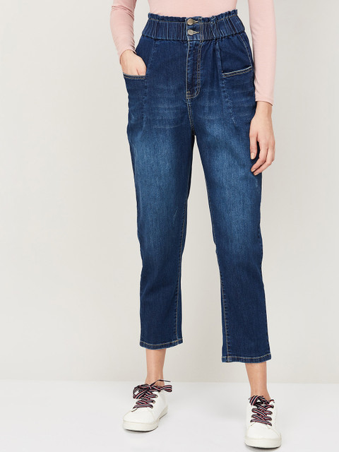 

Ginger by Lifestyle Women Blue Relaxed Fit High-Rise Clean Look Jeans