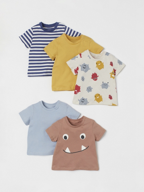 

H&M Boys Multicoloured Pack of 5 T-shirts, Multi