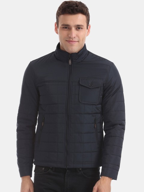 

Arrow Sport Men Navy Blue Solid Puffer Jacket