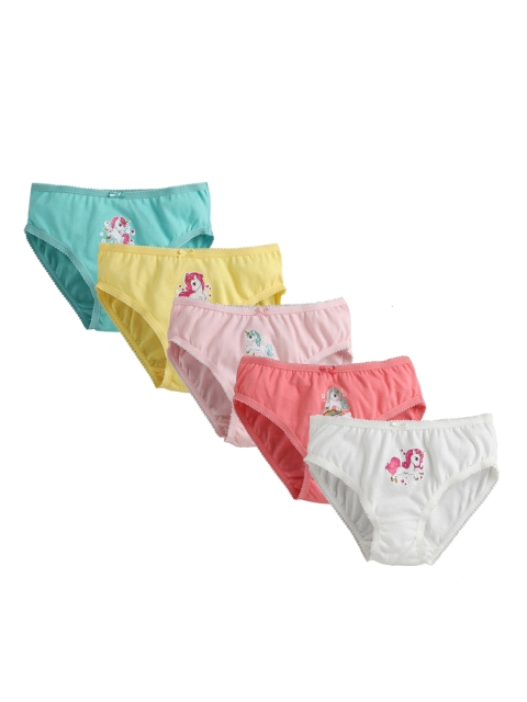 

Charm n Cherish Girls Pack Of 5 Basic Briefs GWBRO48, White
