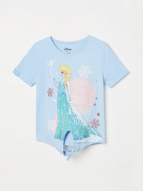 

Fame Forever by Lifestyle Girls Blue Printed Pure Cotton Top