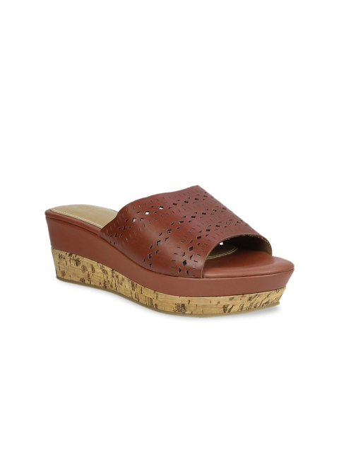 

Inc 5 Women Tan Brown Solid Wedges