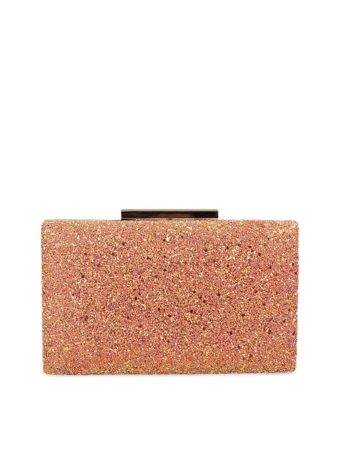 

Metro Orange Embellished Box Clutch