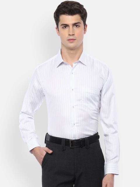 

Van Heusen Men White Regular Fit Striped Cotton Casual Shirt