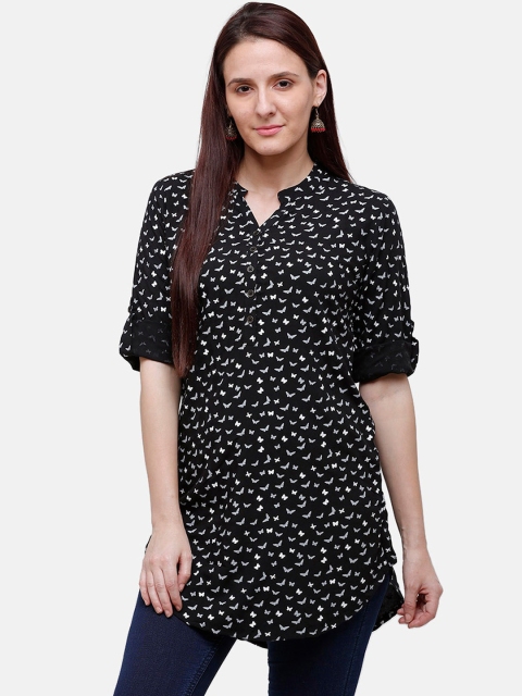 

Rasada Women Black Printed Kurti