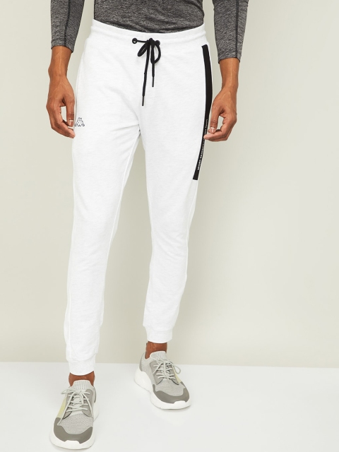 

Kappa Men White & Black Colourblocked Joggers