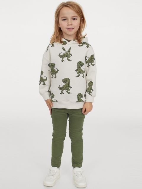 H&M Boys Green Super Soft Skinny Fit Trousers