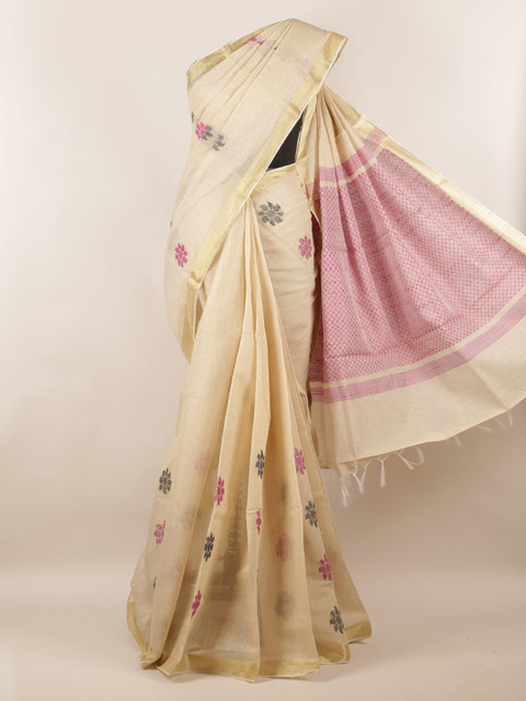 

Pothys Cream-Coloured Woven Design Saree
