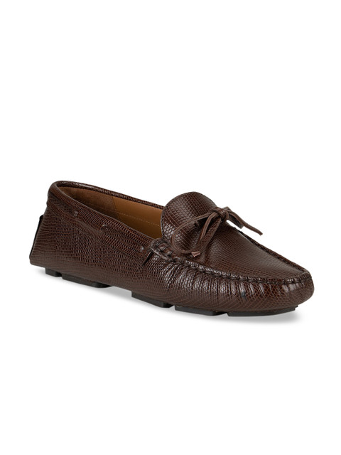 

ROSSO BRUNELLO Women Brown Leather Boat Shoes
