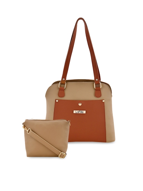 

LaFille Women Beige & Brown Colourblocked Shoulder Bag Combo