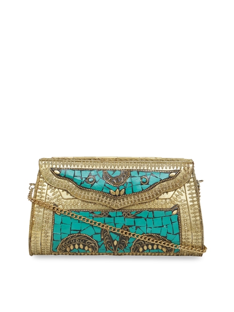 

Diwaah Green Self Design Sling Bag