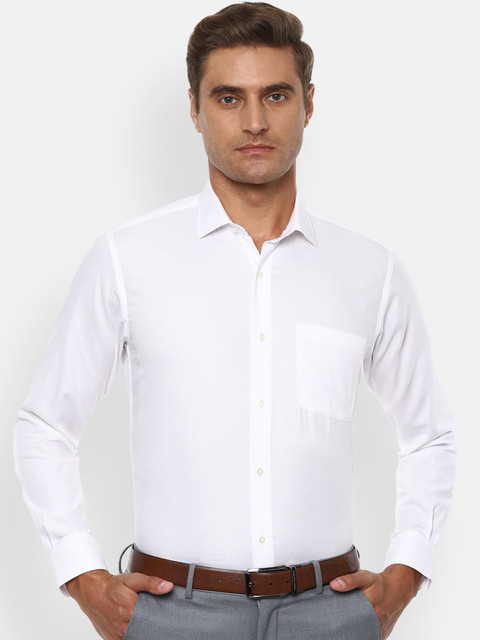 

Van Heusen Men White Slim Fit Solid Formal Shirt