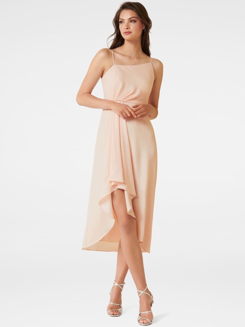 

Forever New Women Nude-Coloured Solid Fit and Flare Dress