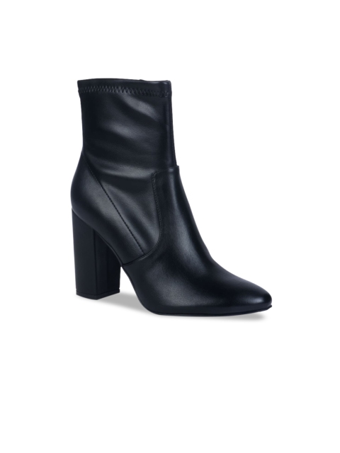 

London Rag Women Black Solid Heeled Boots