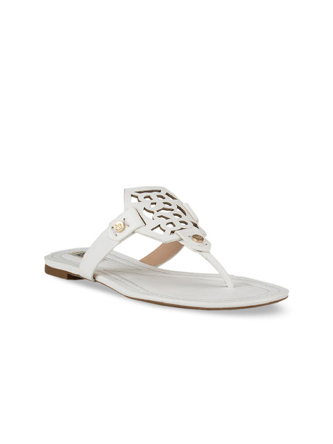 

ROSSO BRUNELLO Women White Solid T-Strap Flats