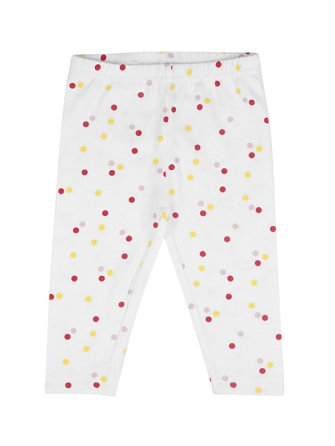 

Pantaloons Baby Infant Girls White & Red Printed Ankle-Length Leggings