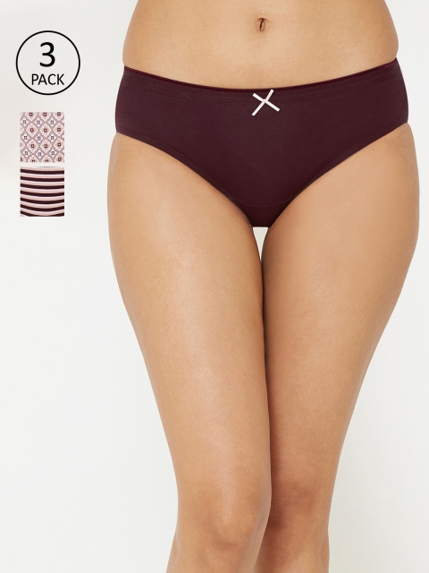 

Soie Women Pack Of 3 Hipster Briefs 3FCB-17PACK 3, Brown