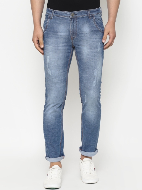 

TNG Men Blue Slim Fit Mid-Rise Low Distress Stretchable Jeans