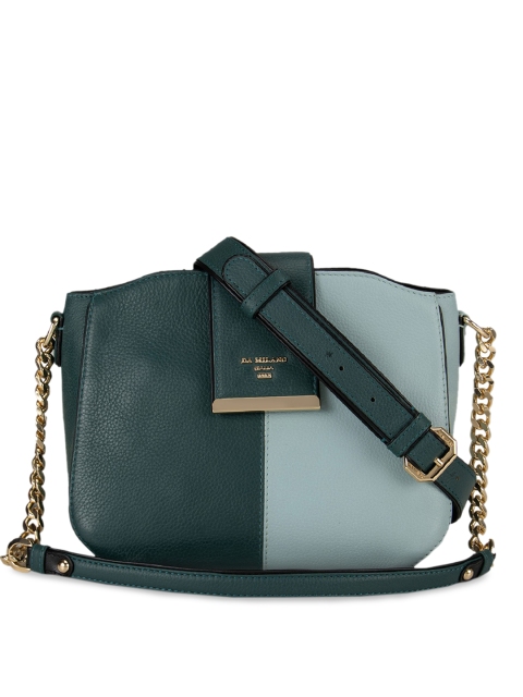 

Da Milano Blue & Green Colourblocked Sling Bag