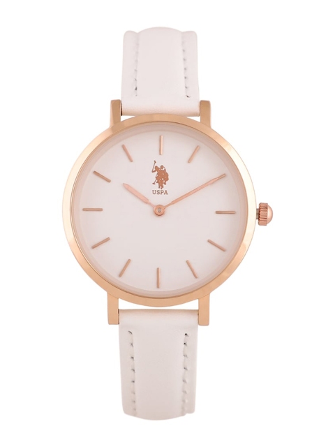 

U.S. Polo Assn. Women White Analogue Watch USWAT0074