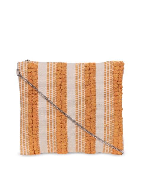 

Diwaah Yellow & Off-White Self Design Sling Bag