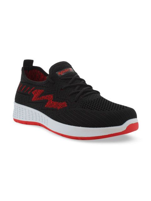 

Sparx Women Black & Red Woven Design Sneakers