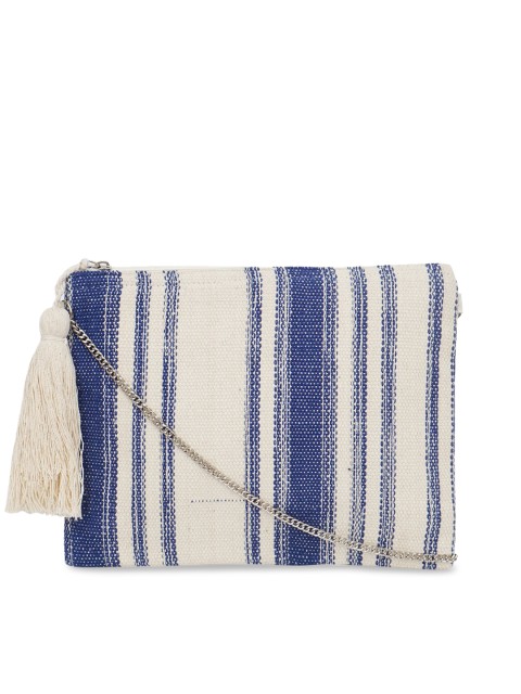 

Diwaah Blue & White Striped Sling Bag